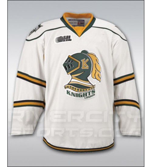 Custom OHL London Knights 2009-12 Home Hockey Jersey White